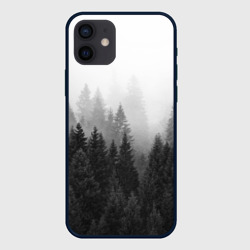Туманный лес ёлок – Чехол для iPhone 12 Mini с принтом купить