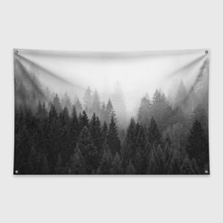 Флаг-баннер Туманный лес ёлок