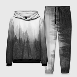 Туманный лес ёлок – Мужской костюм с толстовкой 3D с принтом купить со скидкой в -20%