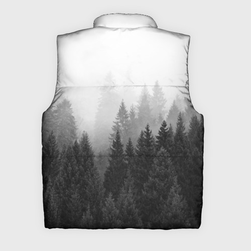 Мужской жилет утепленный 3D Туманный лес ёлок - фото 2