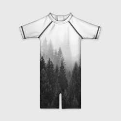 Детский купальный костюм 3D Туманный лес ёлок