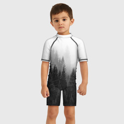 Детский купальный костюм 3D Туманный лес ёлок - фото 2