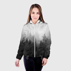 Женская куртка 3D Туманный лес ёлок - фото 2