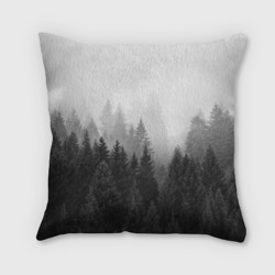 Подушка 3D Туманный лес ёлок