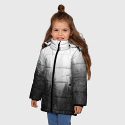 Зимняя куртка для девочек 3D Туманный лес ёлок - фото 2