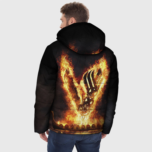 Мужская зимняя куртка 3D Викинги vikings v, цвет черный - фото 4