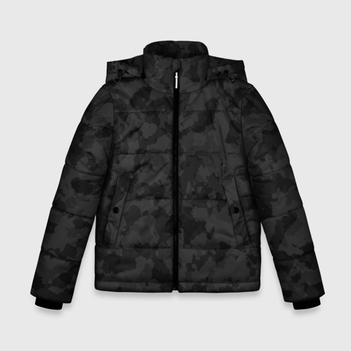 Зимняя куртка для мальчиков 3D Спец камуфляж, цвет черный