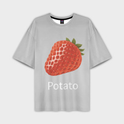 Мужская футболка oversize 3D Strawberry potatoes