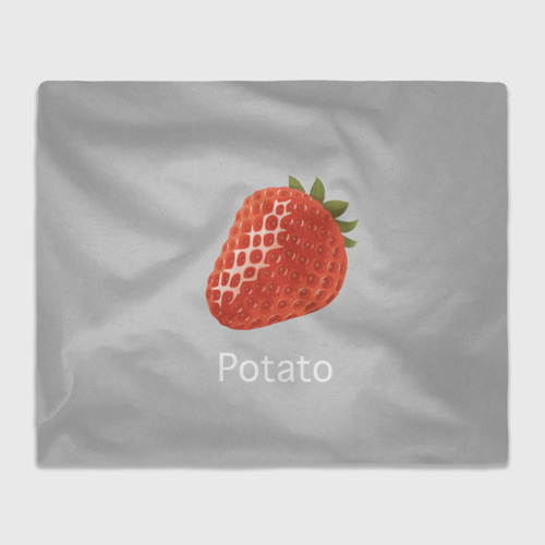 Плед 3D Strawberry potatoes, цвет 3D (велсофт)