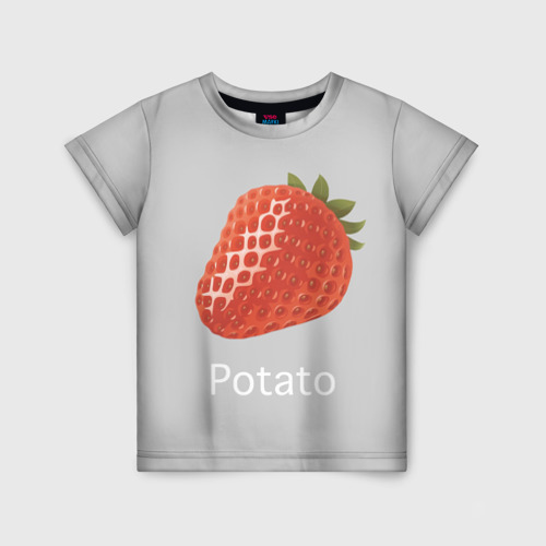 Детская футболка 3D Strawberry potatoes, цвет 3D печать