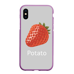 Чехол для iPhone XS Max матовый Strawberry potatoes