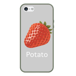 Чехол для iPhone 5/5S матовый Strawberry potatoes
