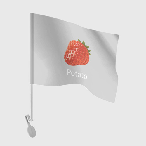 Флаг для автомобиля Strawberry potatoes