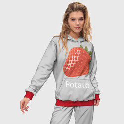 Женский костюм с толстовкой 3D Strawberry potatoes - фото 2