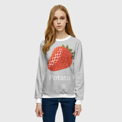 Женский свитшот 3D Strawberry potatoes - фото 2