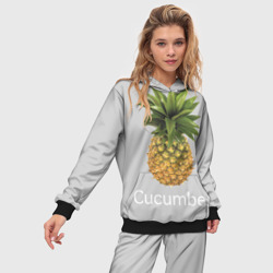 Женский костюм с толстовкой 3D Pineapple cucumber - фото 2