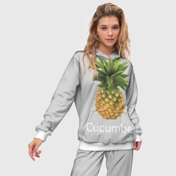 Женский костюм с толстовкой 3D Pineapple cucumber - фото 2