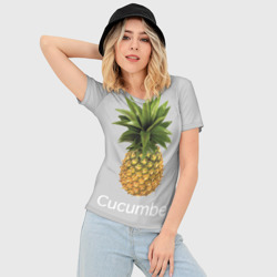 Женская футболка 3D Slim Pineapple cucumber - фото 2