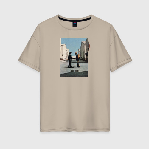 Женская футболка хлопок Oversize с принтом Pink Floyd, вид спереди #2