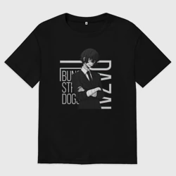 Женская футболка хлопок Oversize Дазай Осаму