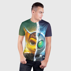 Мужская футболка 3D Slim Рэтчет и Кланr - фото 2