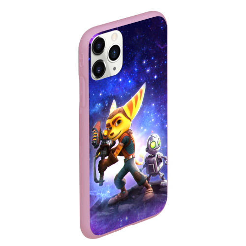 Чехол для iPhone 11 Pro Max матовый Ratchet & Clank game, цвет розовый - фото 3