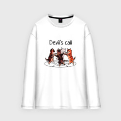 Женский лонгслив oversize хлопок Calling the Devil