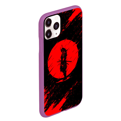 Чехол для iPhone 11 Pro Max матовый Самураи samurai, цвет фиолетовый - фото 3