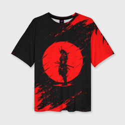 Женская футболка oversize 3D Самураи samurai
