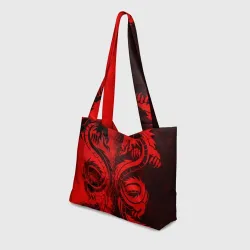 Пляжная сумка 3D Black red dragons tatoo - фото 2