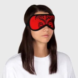 Маска для сна 3D Black red dragons tatoo - фото 2