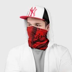 Бандана-труба 3D Black red dragons tatoo - фото 2