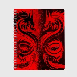 Тетрадь Black red dragons tatoo