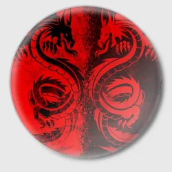 Значок Black red dragons tatoo