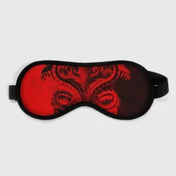 Маска для сна 3D Black red dragons tatoo