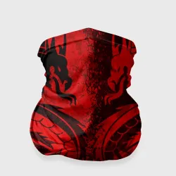 Бандана-труба 3D Black red dragons tatoo