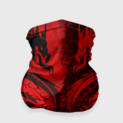 Бандана-труба 3D Black red dragons tatoo