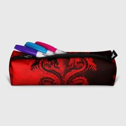 Пенал школьный 3D Black red dragons tatoo - фото 2