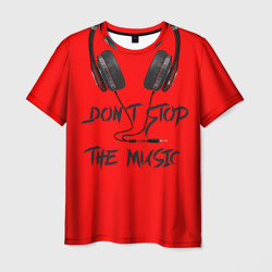 Мужская футболка 3D Don't stop the music