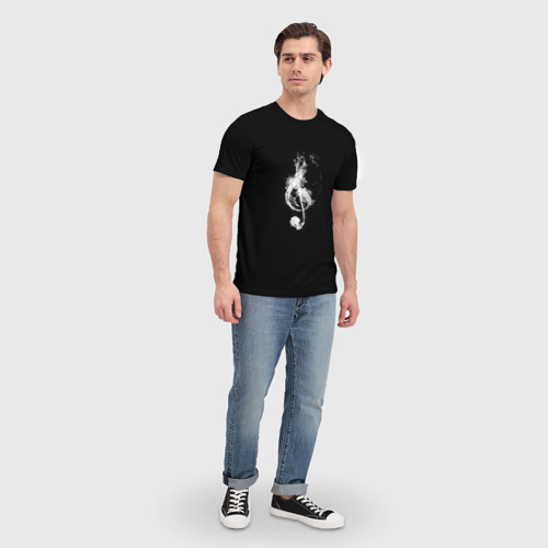 Мужская футболка 3D с принтом Ключ из дыма, вид сбоку #3