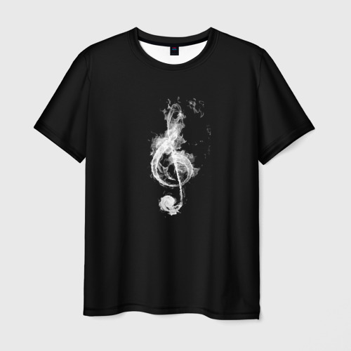 Мужская футболка 3D с принтом Ключ из дыма, вид спереди #2