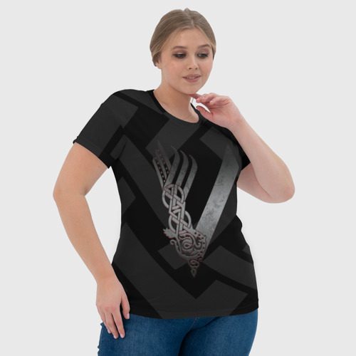 Женская футболка 3D Викинги vikings v, цвет 3D печать - фото 6