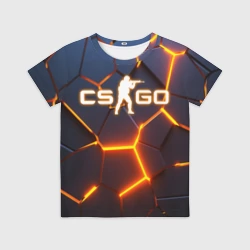 Детская футболка 3D CS GO КС Го 3D плиты