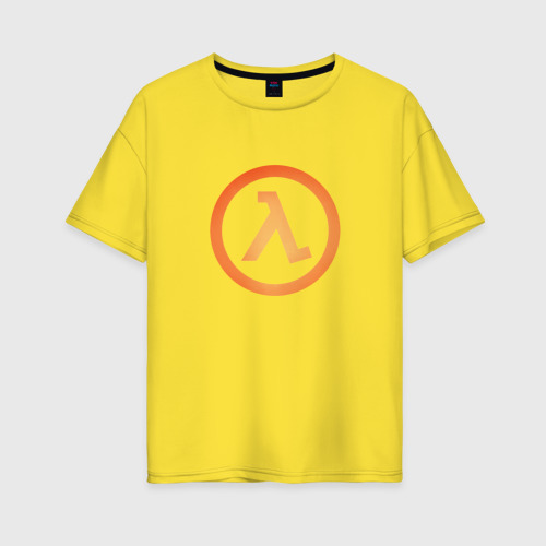 Женская футболка хлопок Oversize с принтом Half-life, вид спереди #2