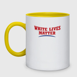 Кружка двухцветная White lives matters