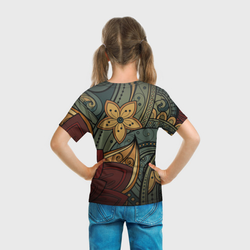 Детская футболка 3D Меладзе Цветы Мандала, цвет 3D печать - фото 6