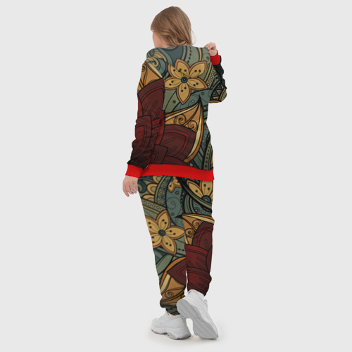 Женский костюм 3D Меладзе Цветы Мандала, цвет красный - фото 6