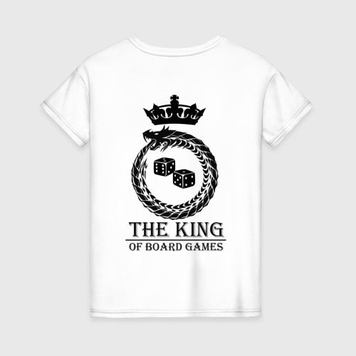 Женская футболка хлопок Король настольных игр, цвет белый - фото 2
