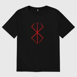 Мужская футболка хлопок Oversize Берсерк клеймо