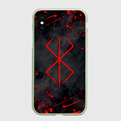 Чехол для iPhone XS Max матовый Берсерк клеймо красное Berserk